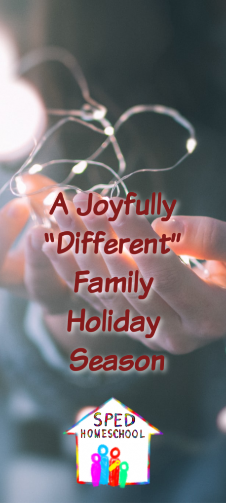 joyfully different holiday vertical image